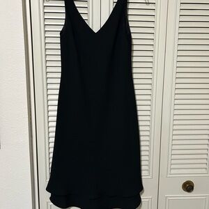 Jones New York Black V-Neck Midi Dress